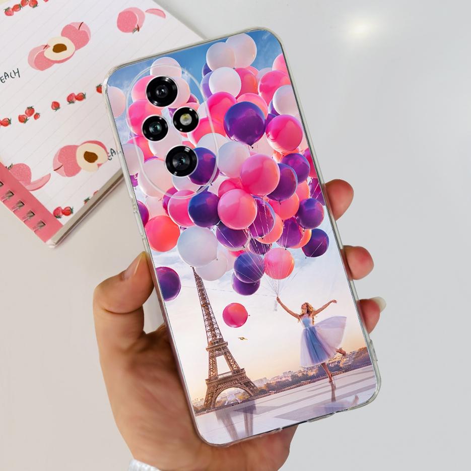 Чехол для Honor 200 Pro ELP-AN00 Милый Кот Расписной Чехол Прозрачный Силиконовый Чехол для Телефона Для Honor 200 Lite Honor200 Pro Мягкий ТПУ Fundas