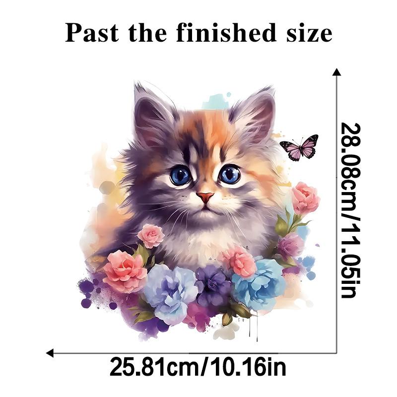 Милые наклейки на стену с котами, акварельные животные, цветы, водонепроницаемые наклейки, наклейки для ванной и туалета KTY