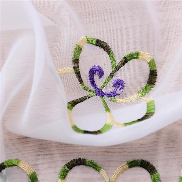 Римская короткая занавеска, кухонные шторы, балдахин, прозрачная тюль, занавеска с цветочной вышивкой и бабочкой, декор для домашнего окна