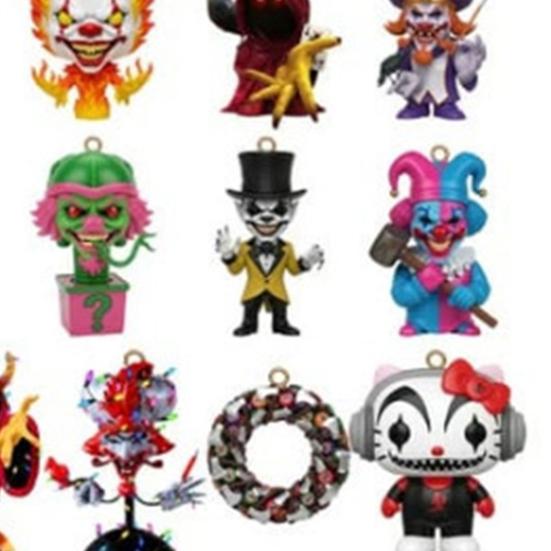2025 Сумасшедшие клоуны Адвент-календарь Коробка Акриловая подвеска Темный карнавал Рождество