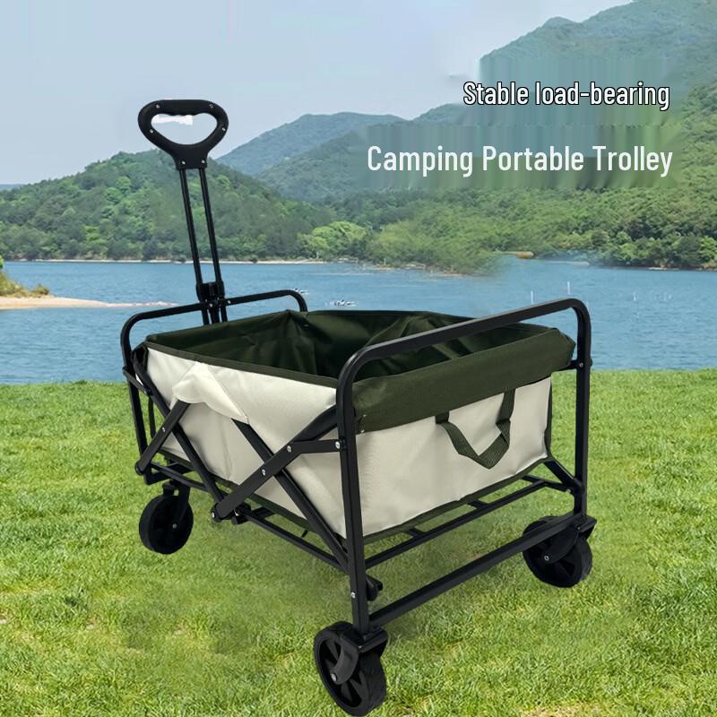 OEING Folding Outdoor Camping Wagon with Reclining Seat
