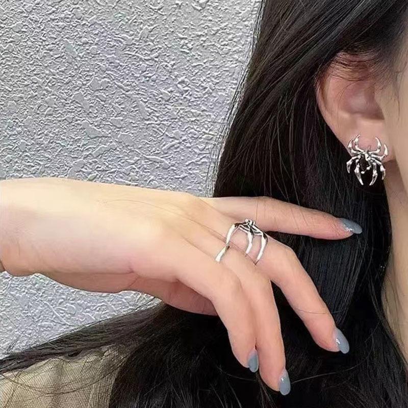 1 пара готических ретро-сережек из циркония в стиле «старый паук», черные серьги из циркония в подарок