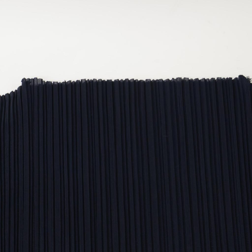 PLEATS PLEASE Navy PP04-JK604 Pleated High Neck Cut and Sew Polyester tops 4 NavyUsed