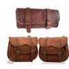 3 Motorcycle Saddle Goat Leather Bags Saddlebag Luggage Bag For Sportster