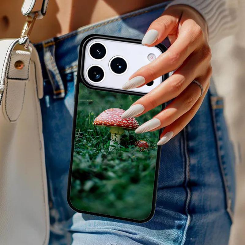 Мягкий чехол для телефона «Грибной лес» для iPhone 17 Air 14 15 13 12 Max Чехол для Apple 16e 11 Pro Max Plus Coque