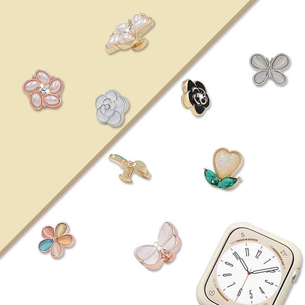 Металлический браслет для часов, украшение, брошь, декоративное кольцо, наручные подвески для аксессуаров для ремешка Iwatch