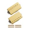 FLEOR Alnico5 Guitar Humbucker Pickup Set with Golden Bridge and Neck Pickups for LP-Style Guitars