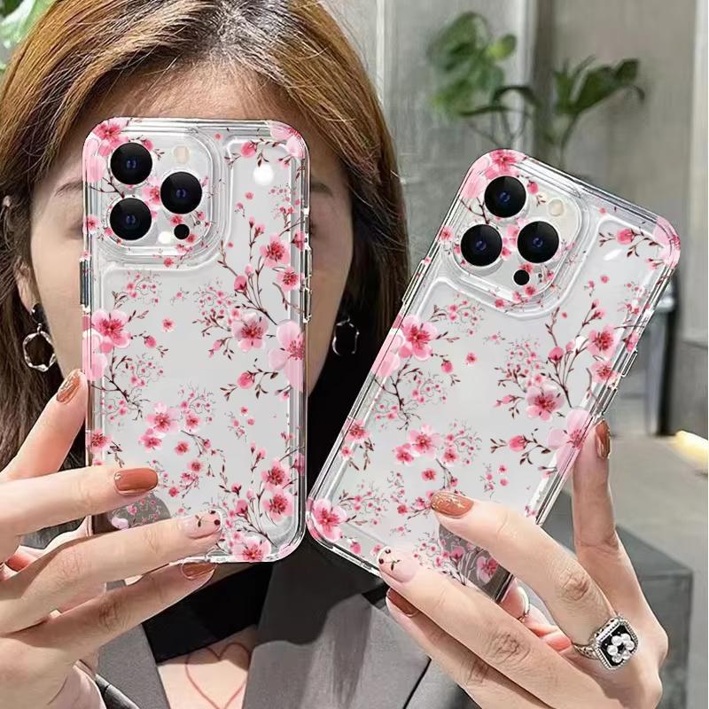 Для Xiaomi Mi 17 Pro 15 14 13 12 11 Lite 5G Mi 15 T Pro 14T 13T 12T Чехол для телефона с рисунком цветущей сакуры Прозрачный бампер
