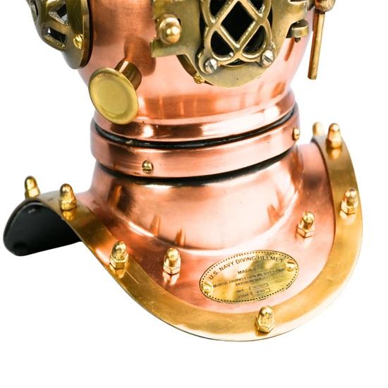 15.24 Cm Brass Copper Diving Helmet Replica Nautical Steampunk Decor