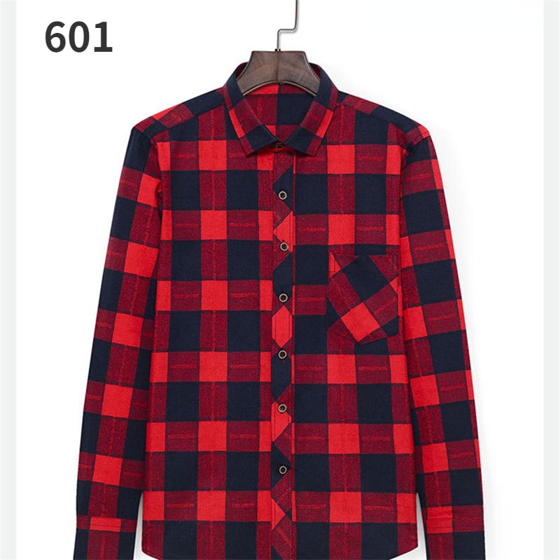 Мужская рубашка с длинным рукавом в клетку, модная повседневная рубашка, мужские корейские весенне-осенние матовые универсальные клетчатые рубашки