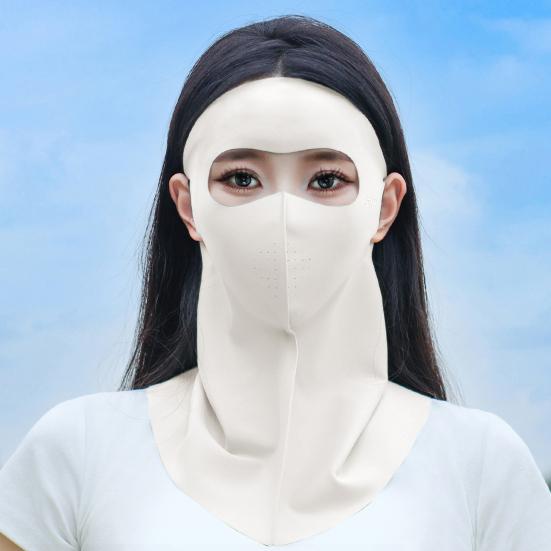 Защитная маска для лица Однотонная Регулируемая посадка Превосходная воздухопроницаемость Защита от солнца Растягивается Защита от УФ
