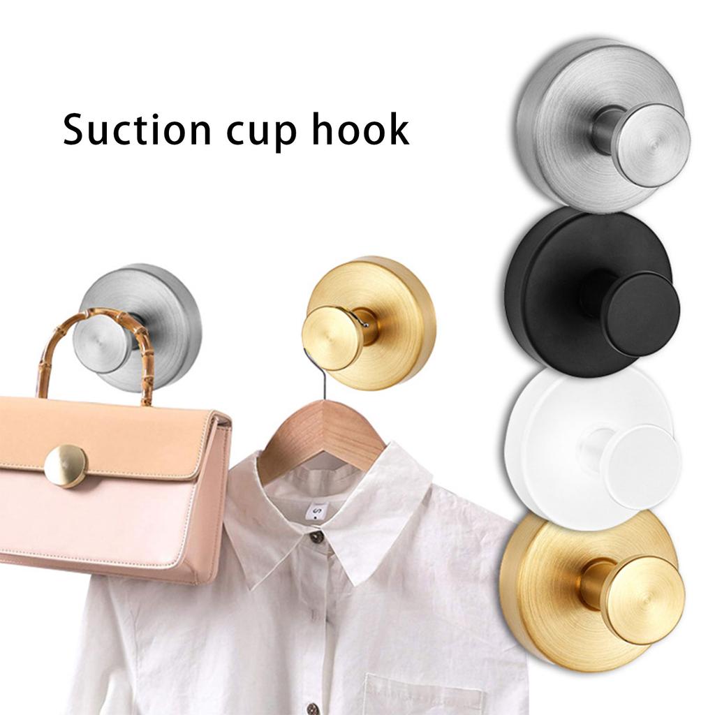 Stainless Steel Suction Cup Hooks for Bathroom Portable Wall Hangers Holds Up To 15 Lbs Ideal for Towels and Robe