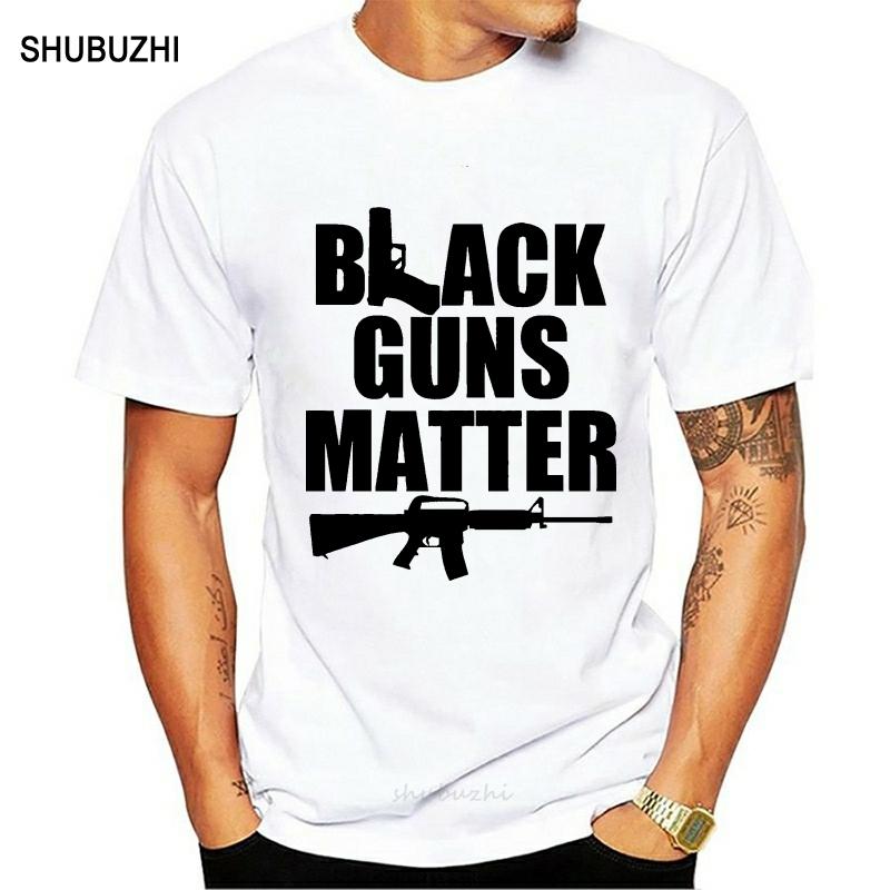 Черные стволы имеют значение 9мм AR15 BLM NRA Цветная футболка