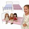 1:12 Scale Dollhouse Bed Bedroom Scene Mini Bed Model Miniature Doll Bed Furniture  Girls Gift