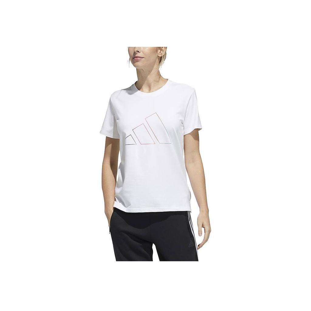 Adidas Спортивная футболка с коротким рукавом Mountain Logo, женские топы белого цвета GP0673