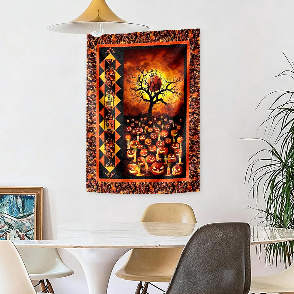 Halloween Wall Decor Tapestry Art For Pet Memorial Birthdaywedding Party Backdrop Family Gift