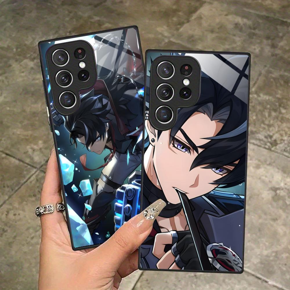 Игровой чехол GI Wriothesley Glass для мобильного телефона Samsung Galaxy S26 S25 S24 S23 S22 S21 S20 Note20 Plus FE Ultra Цветная крышка