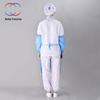 Blue & White Anti-Static Dust-Free Protective Apron for Food Workshops