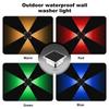 Solar Powered Fence Lights Outdoor 4LED Waterproof Solar RGB Lighting Up Down Lighting for Garden, Garage, Deck Decoration