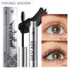 1-piece Black Silver Tube Mascara Volumizing Waterproof Curling Mascara Silver Tube Black Brushed Fiber Mascara