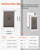 Pet Door, Medium, with Three Magnetic Flaps and Metal Frame, Strong and Weatherproof Dog Door for Interior and Exterior Doors, Easy to Install, Easy