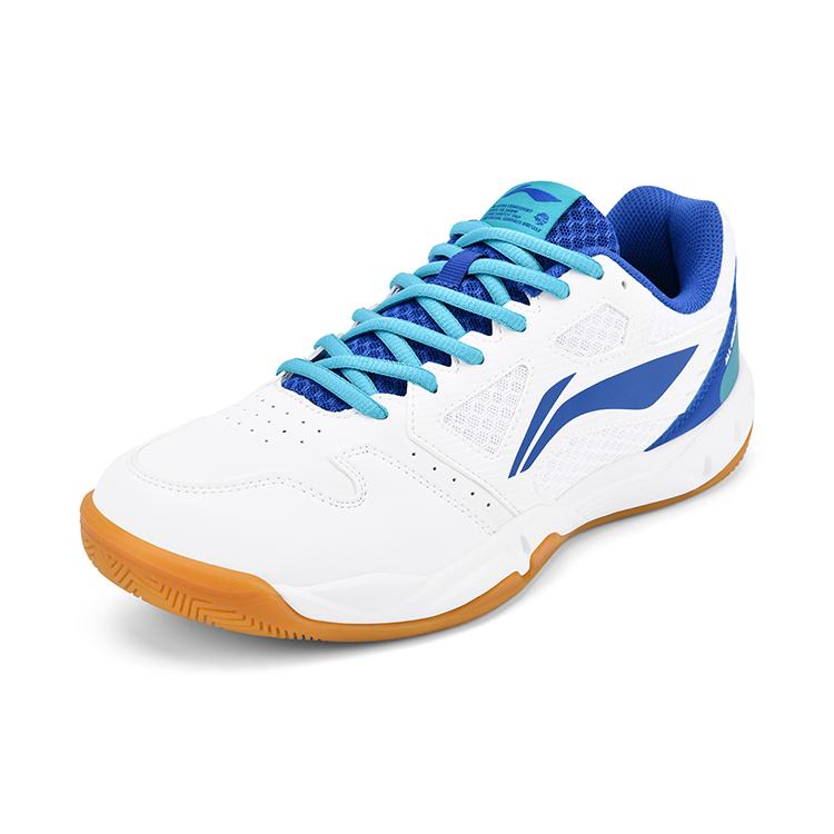 Li Ning The Flash 2.0 Амортизирующие Нескользящие Низкие Бадминтонные Кроссовки Унисекс Бело-Синие AYTT023-2