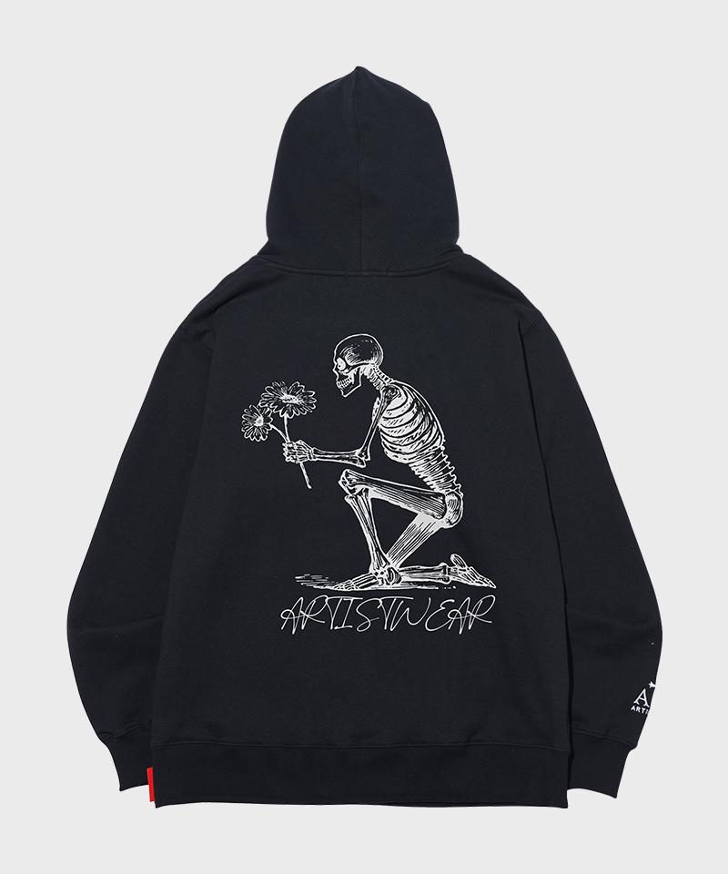Artistwear [Atw] Худи на молнии с принтом Цветок-череп