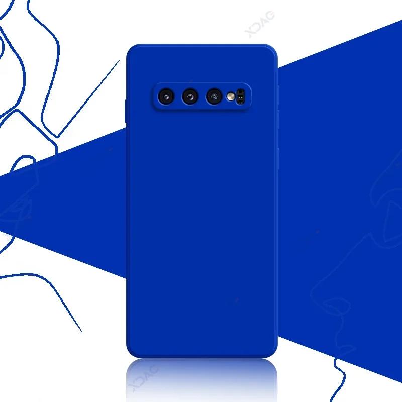 Роскошные квадратные жидкие силиконовые чехлы для Samsung Galaxy S10 Plus S10E SamsungS10Plus мягкий чехол для телефона водонепроницаемый корпус