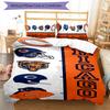 3 шт. Комплект постельного белья с узором логотипа Chicago Bears, комплект пододеяльника включает пододеяльник и наволочки, идеальное украшение для спальни на все сезоны и подарок