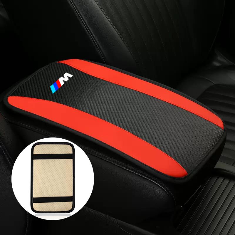 Fashion Car Center Console Box Pad Protector Armrest Mat For BMW M Performance E46 E90 E60 F10 F30 E39 E36 F20 E87 G30 E92 E91X5 OH6