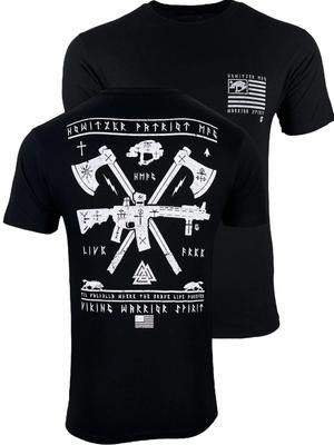 Мужская футболка в стиле гаубицы Viking Warrior Military Grunt MFG Черная Повседневная Хлопковая футболка с круглым вырезом