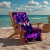 Custom Name Ultra-Soft Beach Towel with Wolf Theme,Ideal for Pool - Camping, Diving - Perfect Travel Essential, Vibrant Beach Towel.