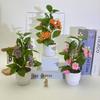 Flower Artificial Jasmine Potted Plant With Rain Flower Stone For Decor Interior