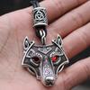 Viking Necklace Runes Valknut Aegishjalmur 130