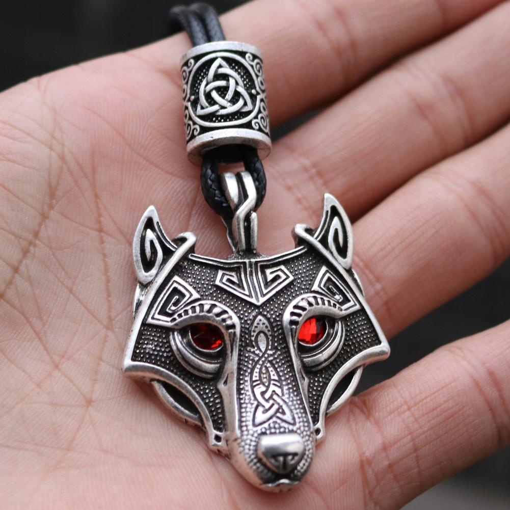 Viking Necklace Runes Valknut Aegishjalmur 130