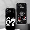 Шесть S-Семь 67 Чехол для телефона Для iPhone 17, 16, 15, 14, 13, 12, 11 Plus, Pro Max, Другие Мягкий Черный Чехол