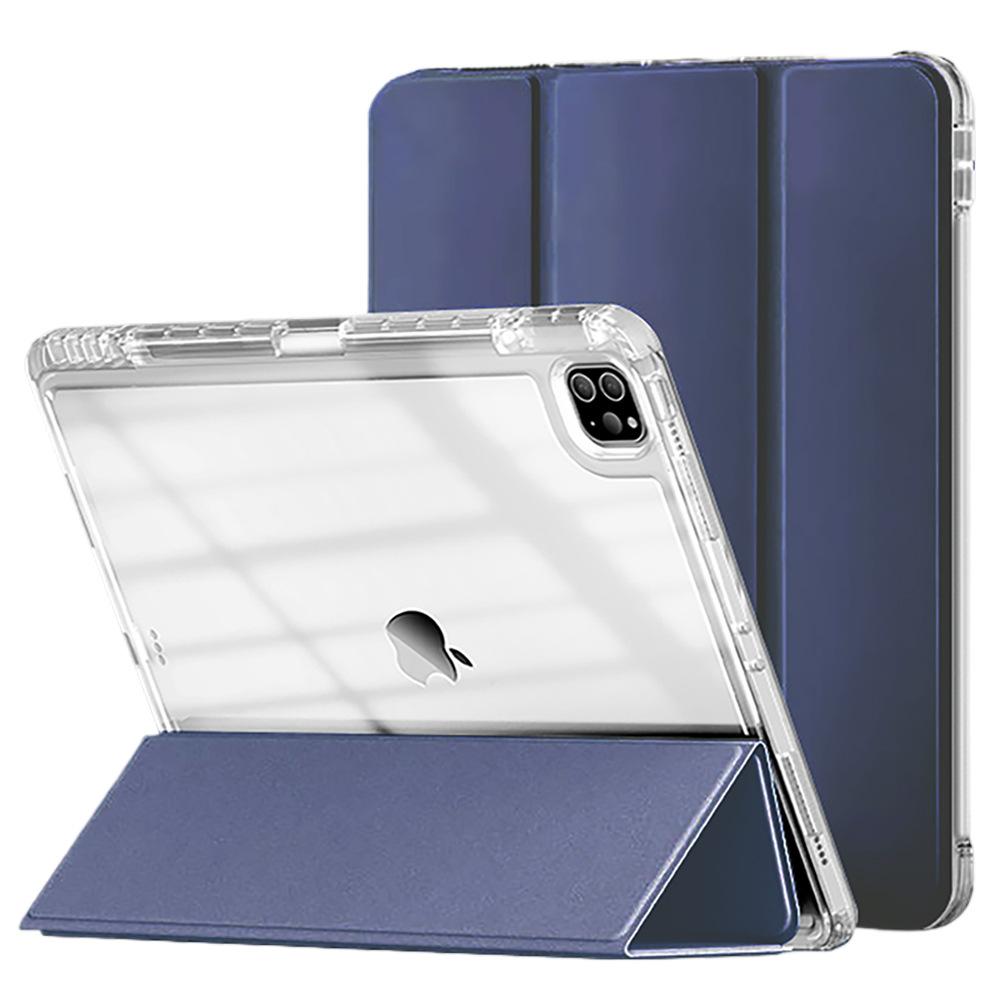 Совместимый с чехлом для планшета iPad 2025, 10 Pro, 11-дюймовый, Тройной прозрачный акриловый чехол для iPad с держателем для стилуса