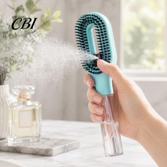2-in-1 Hair Brush 2-In-1 Spray Brush, Frizz Static Control Detangling Men Women Misting for Dry, Flyaway & Tangled Water