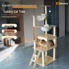 All-in-One Cat Tree: Climbing Frame, Bed, Scratching Post, Shelf, Space-Saving Capsule, Jumping Platform