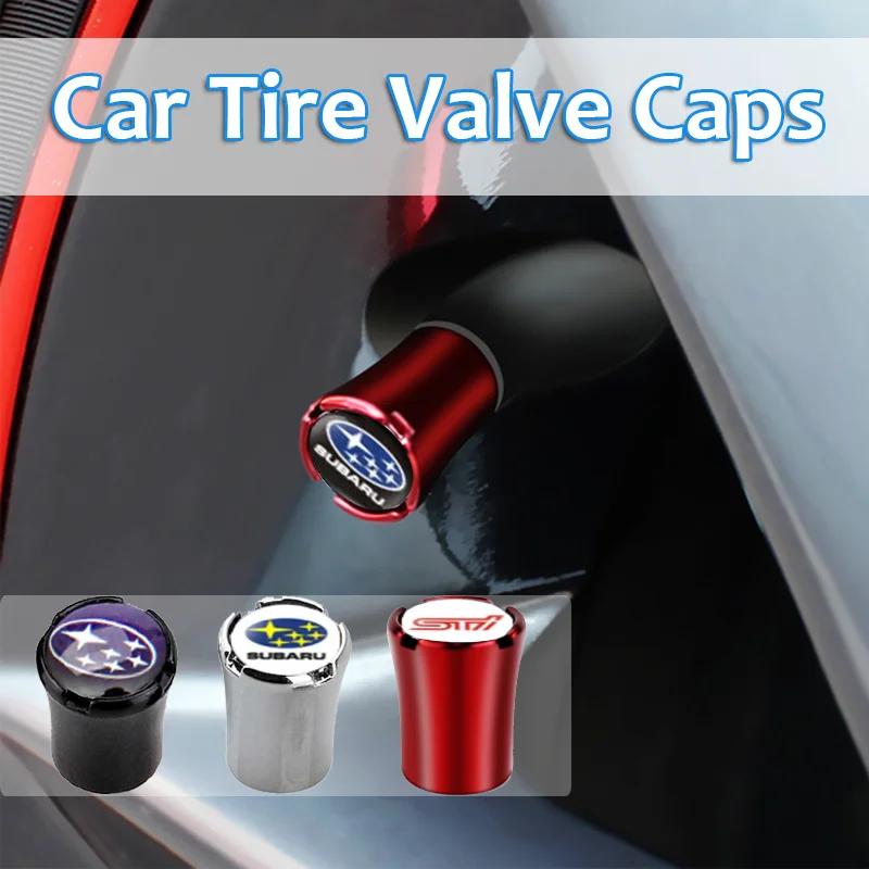 4PCS New Car Tire Valve Caps Dusproof Wheel Covers Decoration For Subaru Outback Legacy Forester Impreza Tribeca WRX DRL XV STI L222