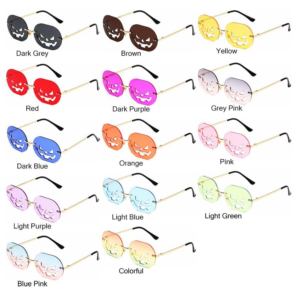 Модные Овальные Смешные Очки-Тыквы Солнцезащитные Очки на Хэллоуин для Женщин Мужчин Карнавальные Очки