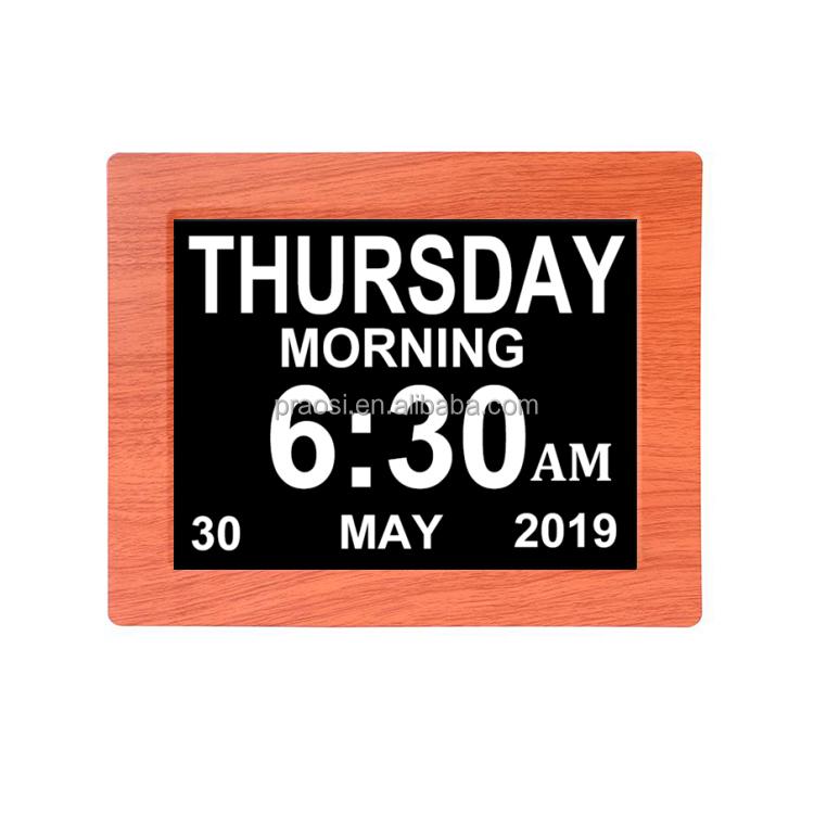 Big Screen 8 Inch WiFi Digital Calendar Dementia Desktop Clock Support 20 Alarms and Medicine Reminder