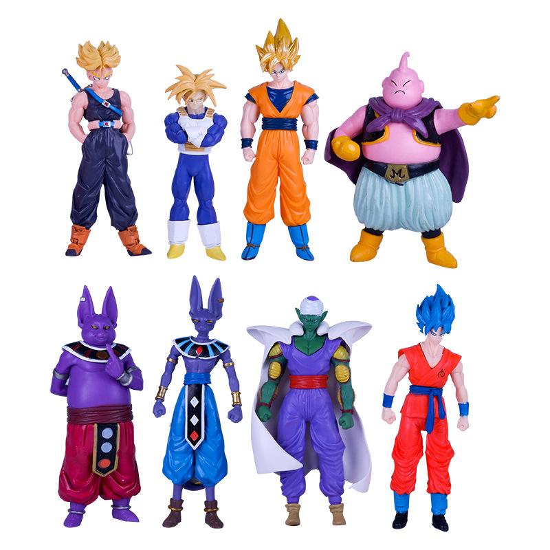 Набор из 8 фигурок Dragon Ball Z, Гоку Веджета Буу Бирус Аниме Фигурки Коллекционная Модель Игрушки, Подарок для Фанатов DBZ