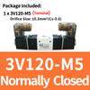 1PCS 3V120-06 3V120-M5 Pneumatic Air Solenoid Valve 3/2 Way  AC220V DC24V DC12V AC110V AC24V Normally Closed Valves