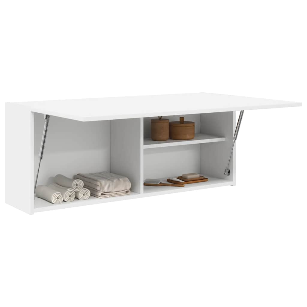 Bathroom Wall Cabinet White 100 x 25 x 40 cm Particleboard