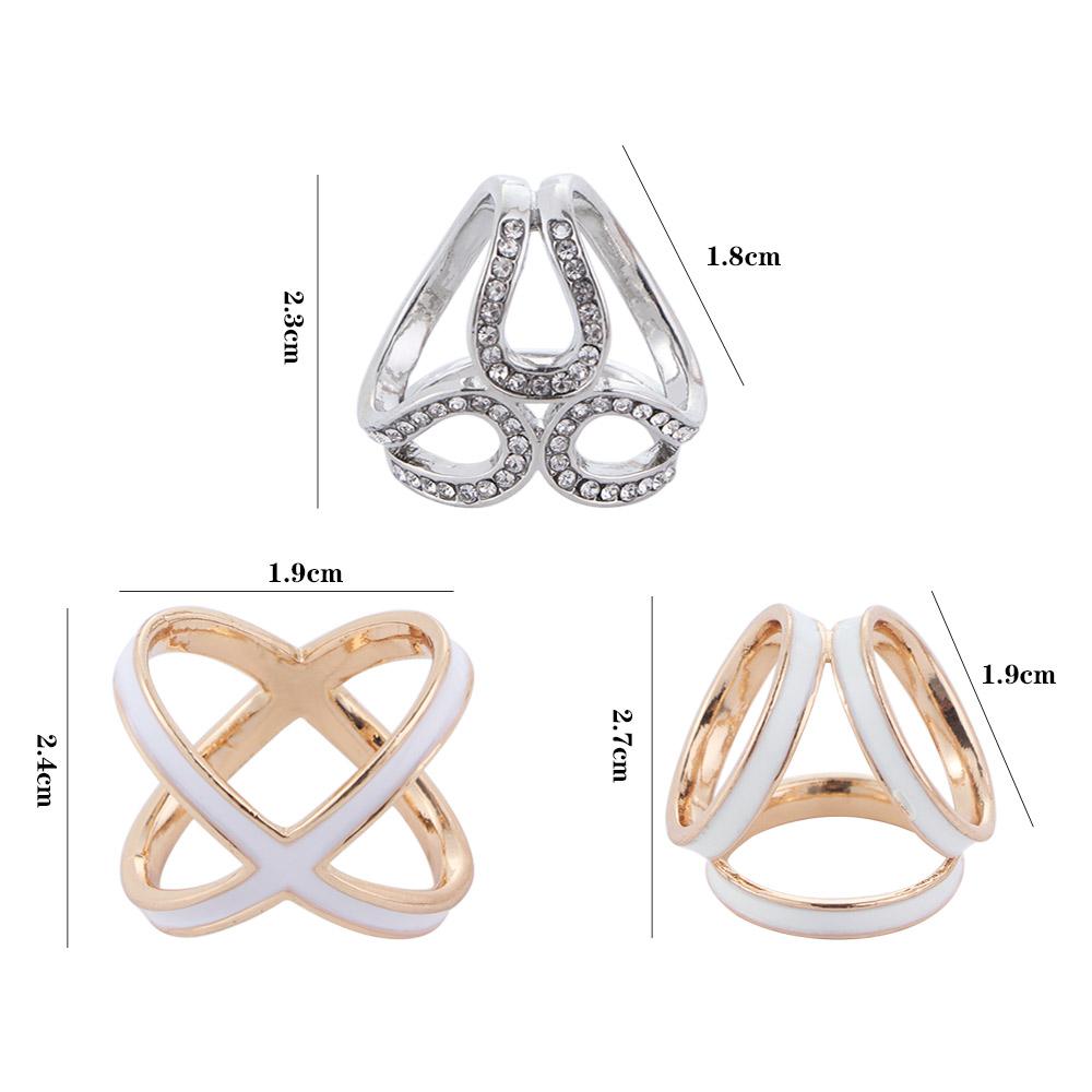 Ювелирные изделия Крест Кристалл Страз Зажим для шали Женский Пряжка для шарфа Кольцо для шарфа Корейские Броши