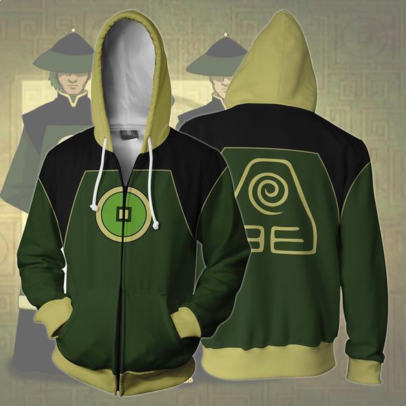 NP Last Airbender APPA Cosplay Zipper Up Hooded Sweatshirt Casual Hoodie Anime AVATAR Costume Thin Jacket