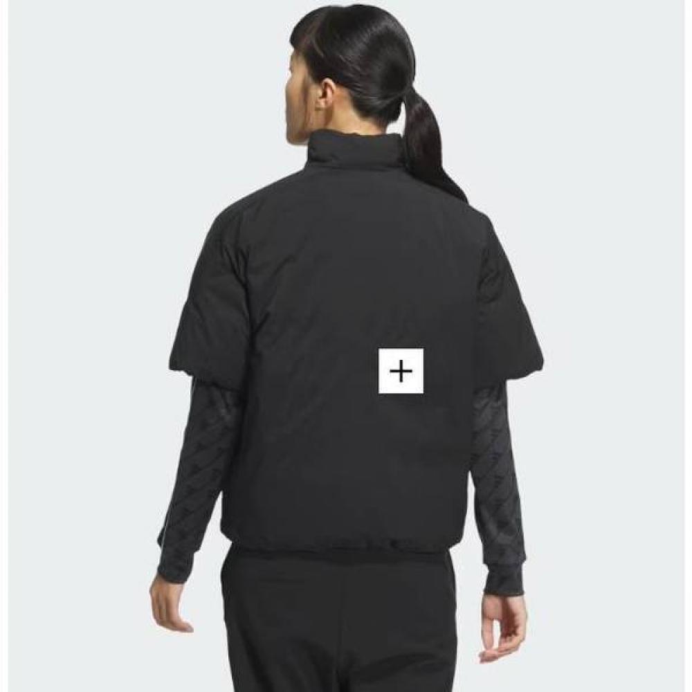 AdidaS Golf 24fw Women S Down Short Sleeve Anorak Im7195 Black