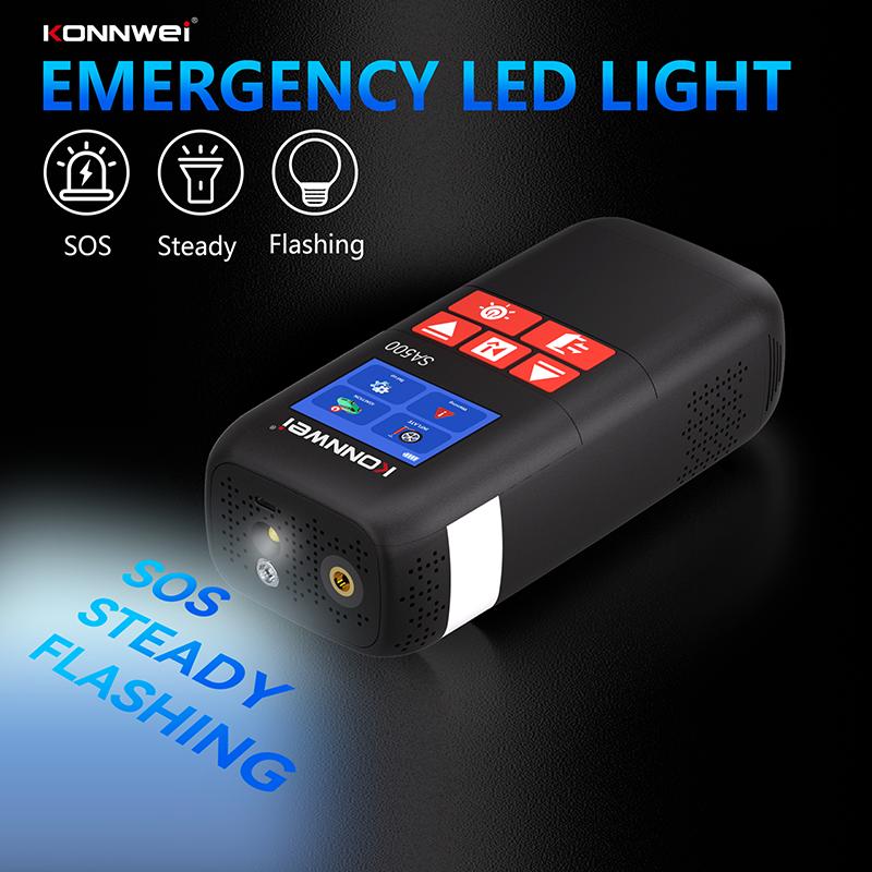 SA500 Car Jump Starter Air Pump Power Bank 10400mAh Car Jump Starter with air Compressor LED Lamp 12V Vehicle Tool Kits