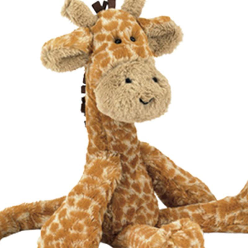 JELLYCAT Серия Животные Джунглей Жираф Счастливый С Большим Хвостом Успокаивающая Кукла Плюшевая Кукла Высотой 41 см